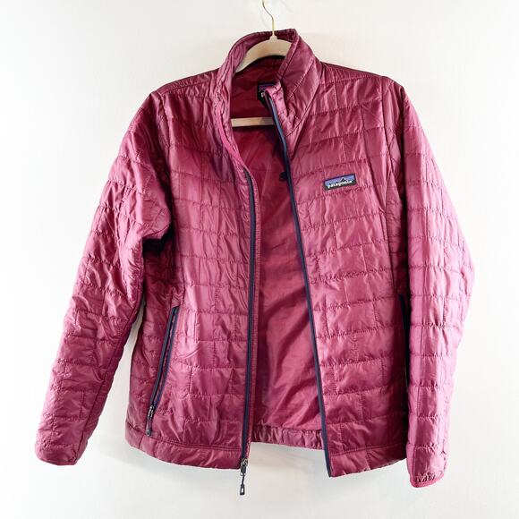 Patagonia Full Zip Nano Puff Puffer Jacket Coat Maroon Red Small - Picture 3 of 8